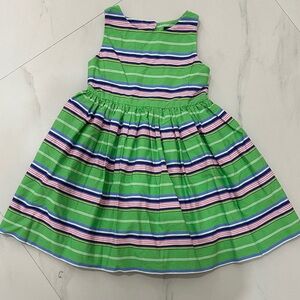 Polo by Ralph Lauren Green Striped Kids Dress